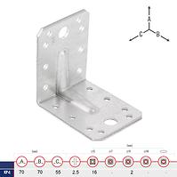 Uholník s Prelisom KP4 70x70x55x2.5