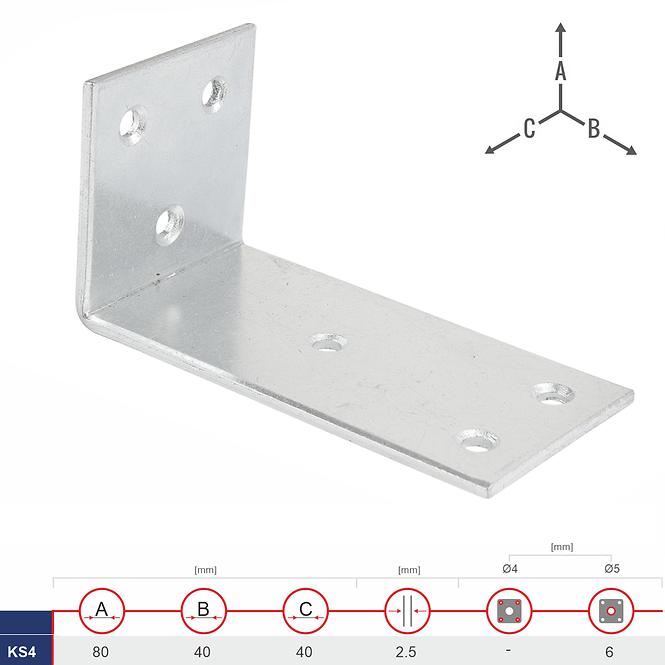 Široký Uholník KS4 80x40x40x2.5