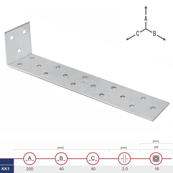 Uholník Kotvový KK1 200x40x40x2.0