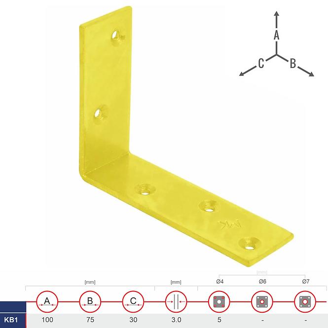 Uholníky Trámový KB1 100x75x30x3.0
