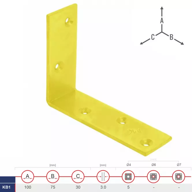 Uholníky Trámový KB1 100x75x30x3.0,2