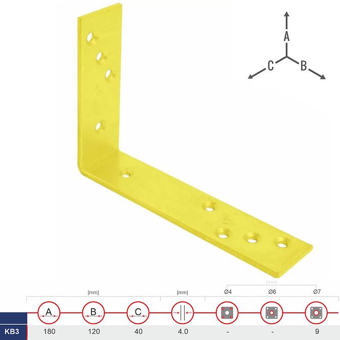 Uholníky Trámový KB3 180x120x40x4.0