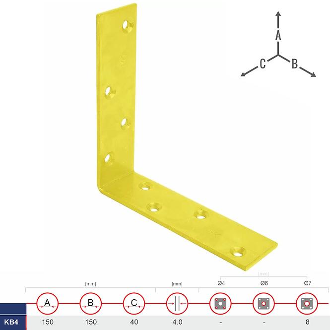 Uholníky Trámový KB4 150x150x40x4.0
