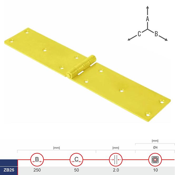 Záves Stavebný ZB25 250x50x2.0