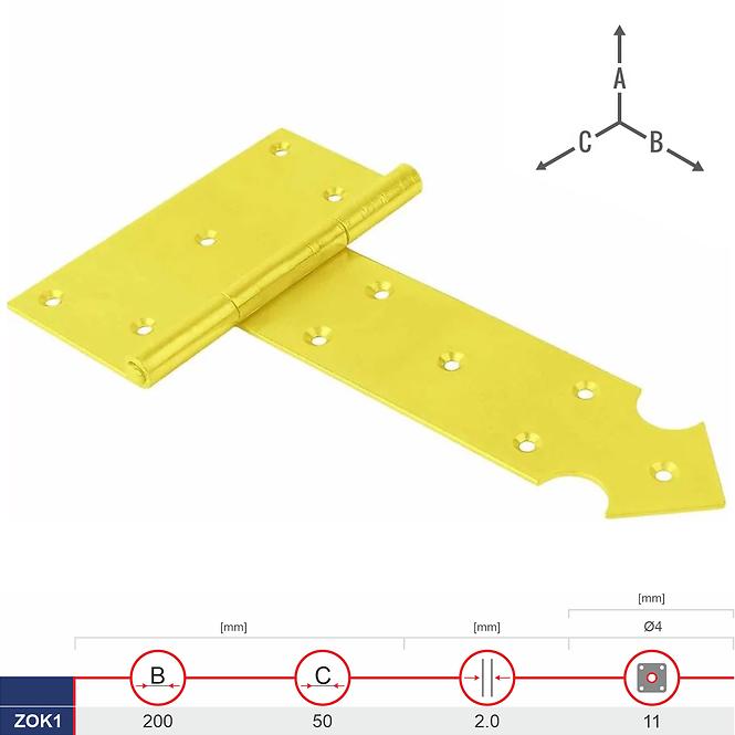 Záves Okenicový ZOK1 200x50x2.0,2