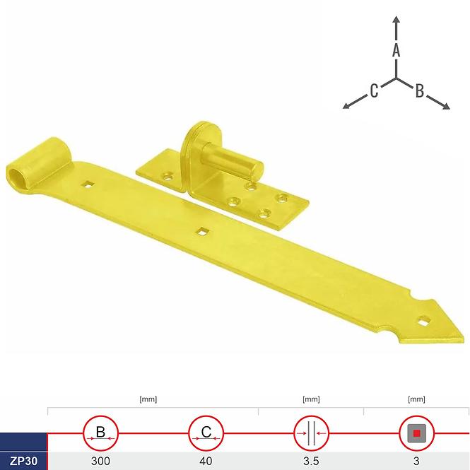 Záves Pásový ZP30 300x40x3.5