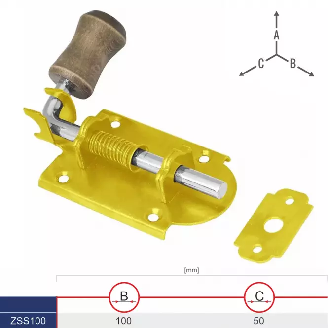 Zástrč s Pružinou ZSS100 100x50