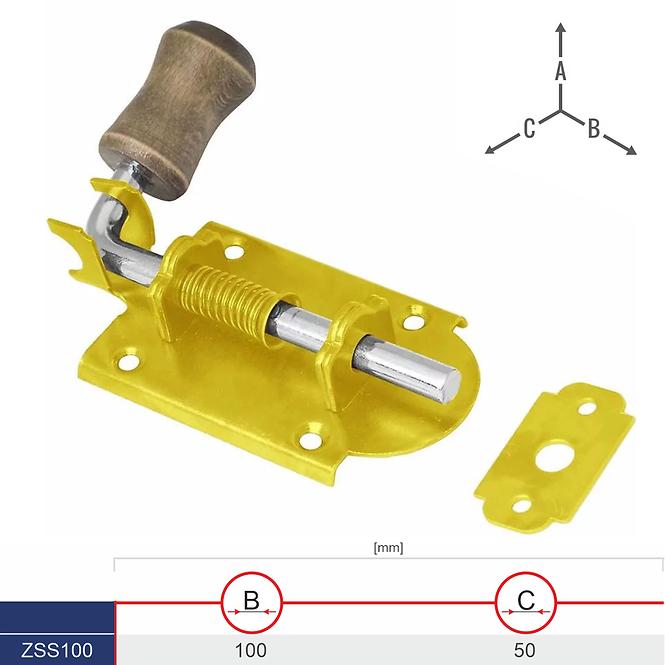 Zástrč s Pružinou ZSS100 100x50