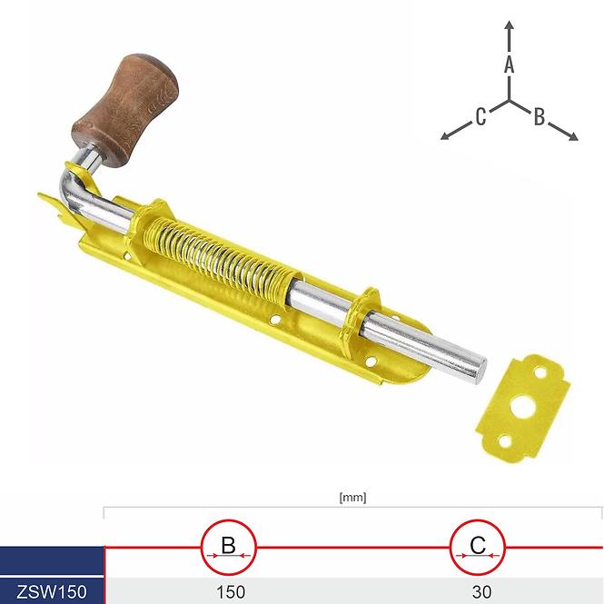 Zástrč s Pružinou ZSW150 150x30