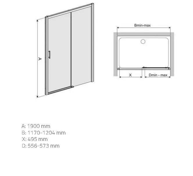 Sprchové dvere D2P/Freezone 120 W0 Glass Protect,2