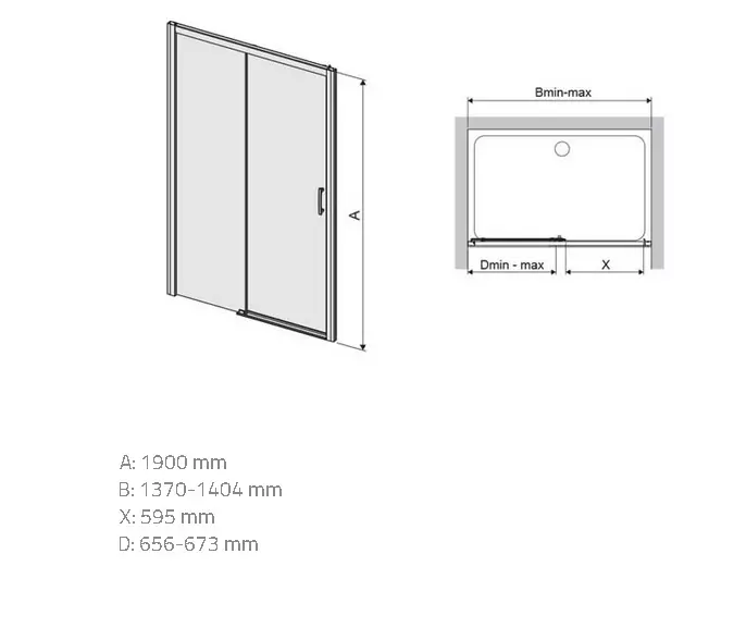 Sprchové dvere D2L/Freezone 140 W0 Glass Protect,2