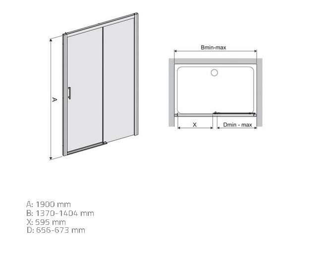 Sprchové dvere D2P/Freezone 140 W0 Glass Protect