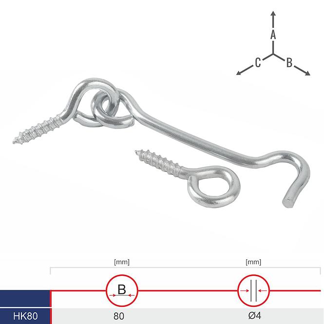 Okenný Háčik HK80 80