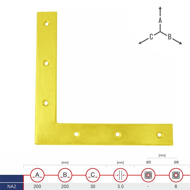 Rohovník NA2 200x200x30x3.0