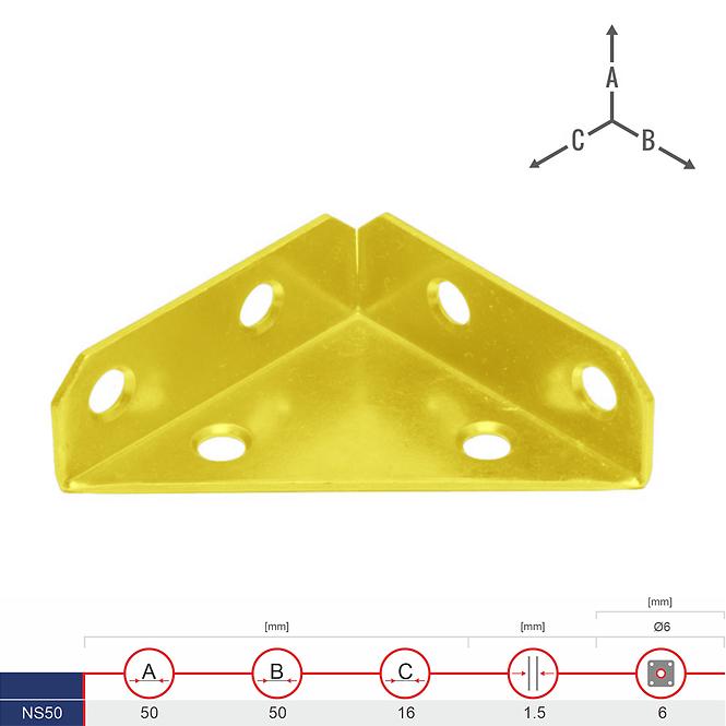 Bedňový Rohovník NS50 50x50x16x1.5