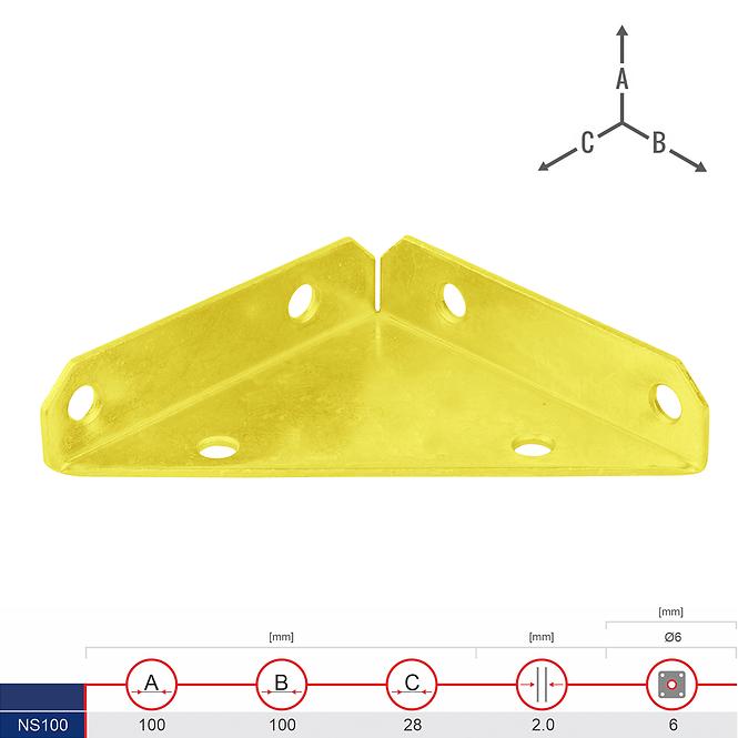 Bedňový Rohovník NS100 100x100x20x2.0