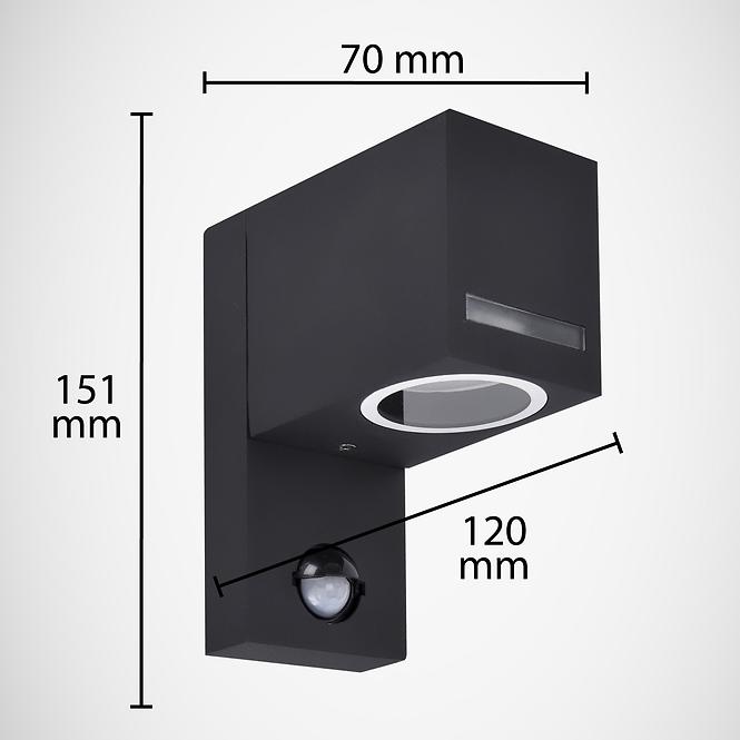 Nástenná lampa Forest S 03603G U10 D so snímačom pohybu 1