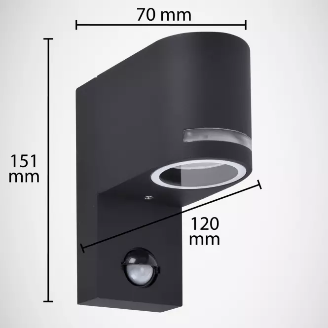 Nástenná lampa Forest S 03601G U10 C so senzorom pohybu K1