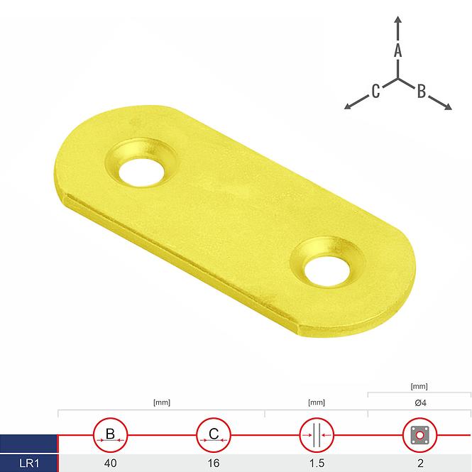 Plochá Spojka LR1 40x16x1.5