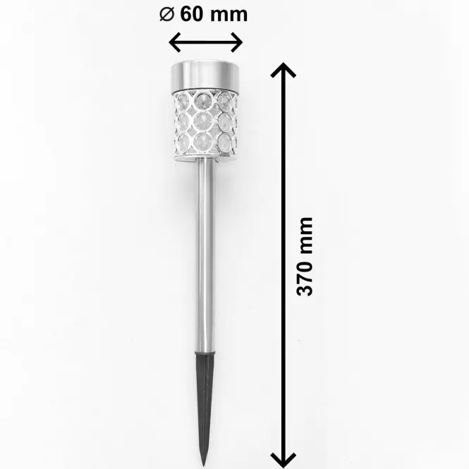 Solárna lampa GLE728247 LED Metal