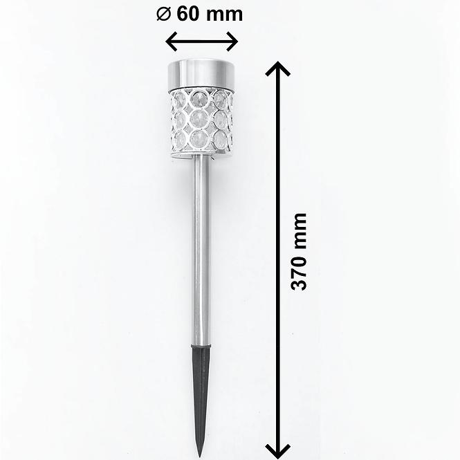 Solárna lampa GLE728247 LED Metal