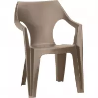 Plastová stolička Dante s nízkym operadlom cappuccino