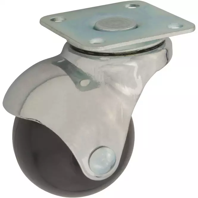 Nábytkové koliesko guľové Ø40mm/40kg, doska otočná