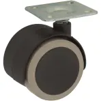 Nábytkové koliesko 40 mm/25 kg s montážnou platničkou
