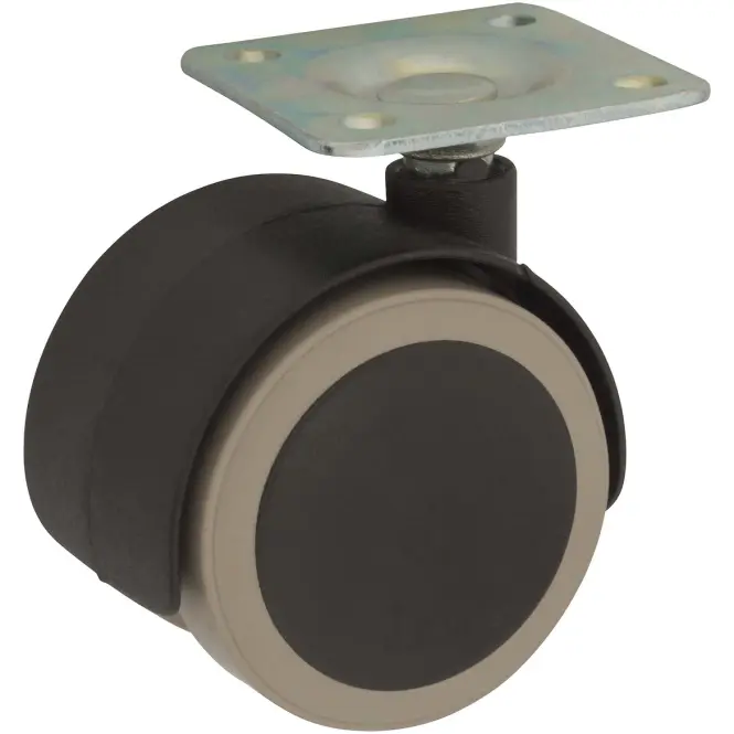 Nábytkové koliesko 40 mm/25 kg s montážnou platničkou