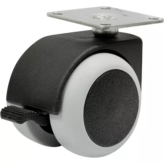 Nábytkové koliesko  50 mm/40 kg  s doštičkou, brzda