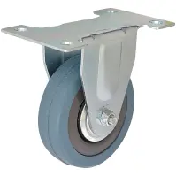 Pevné pojazdné koliesko 50 mm/40 kg montážna doska, sivá guma
