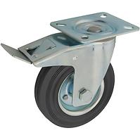 Nábytkové koliesko čierne 125 mm/125 kg, doska otočná