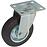 Pojazdné koliesko, čierne koleso 125 mm/125kg, doska otočná