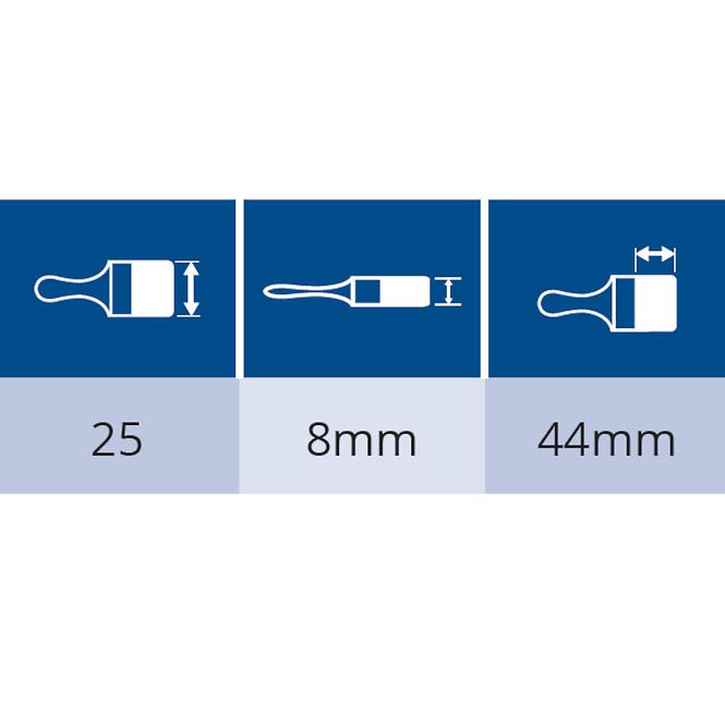 Štetec poloanglický 25  mm