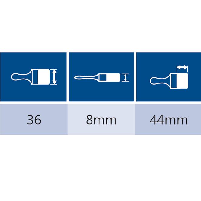 Štetec poloanglický 36  mm