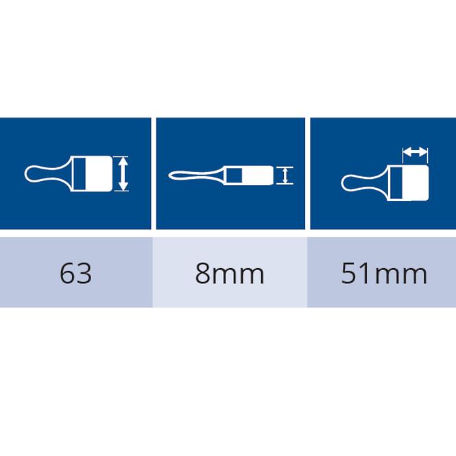 Štetec poloanglický 63  mm