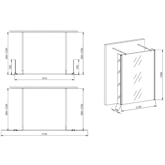 Sprochová Stena Walk-In  Monza,7