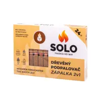 SOLO Drevený podpaľovač zápalka 2v1 24ks 8029419