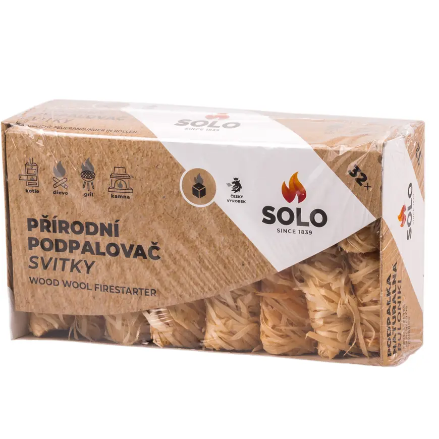 SOLO Prírodný podpalovač zvitky 32 ks