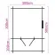 Domček Zuzia I 3x3m + terasa 3x2m s oknom, 34mm, s podlahou,4