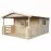 Domček Zuzia II 4x3m + terasa 4x2m s oknom, 34mm, s podlahou