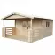 Domček Zuzia II 4x3m + terasa 4x2m s oknom, 34mm, s podlahou