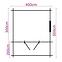 Domček Zuzia II 4x3m + terasa 4x2m s oknom, 34mm, s podlahou,4