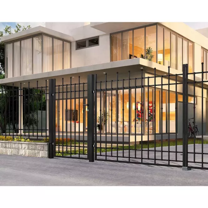 Plotový diel Brema 117,5x200 ral9005 w6161