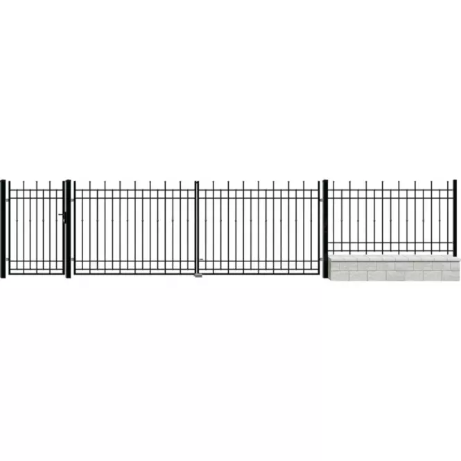 Plotový diel Brema 117,5x200 ral9005 w6161