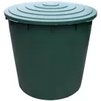 Barel s ventilom a vekom plastový zelený 500L