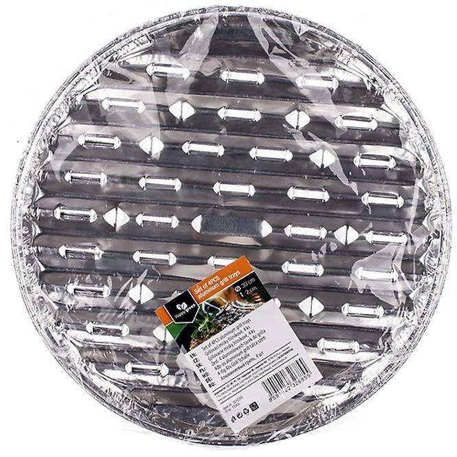 SADA okrúhlych grilovacích ALU misiek 30 cm, 4 ks,2