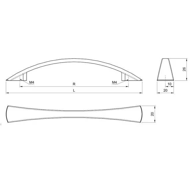 Rukoväť a024-128 chróm,2
