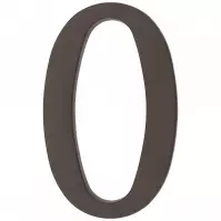 Číslica 0 plastová hnedá 18 cm