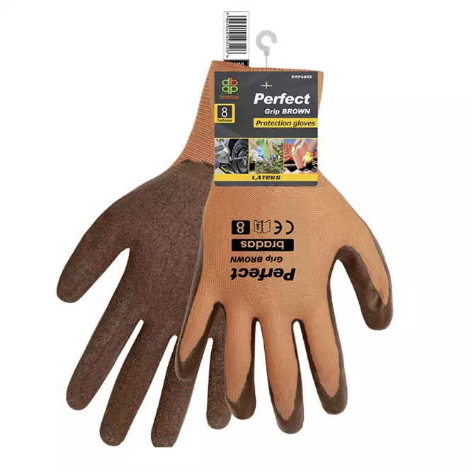 Ochranné rukavice Perfect hnedý, veľkosť 8